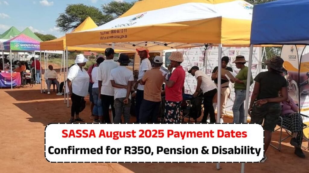SASSA August 2025 Payment Dates